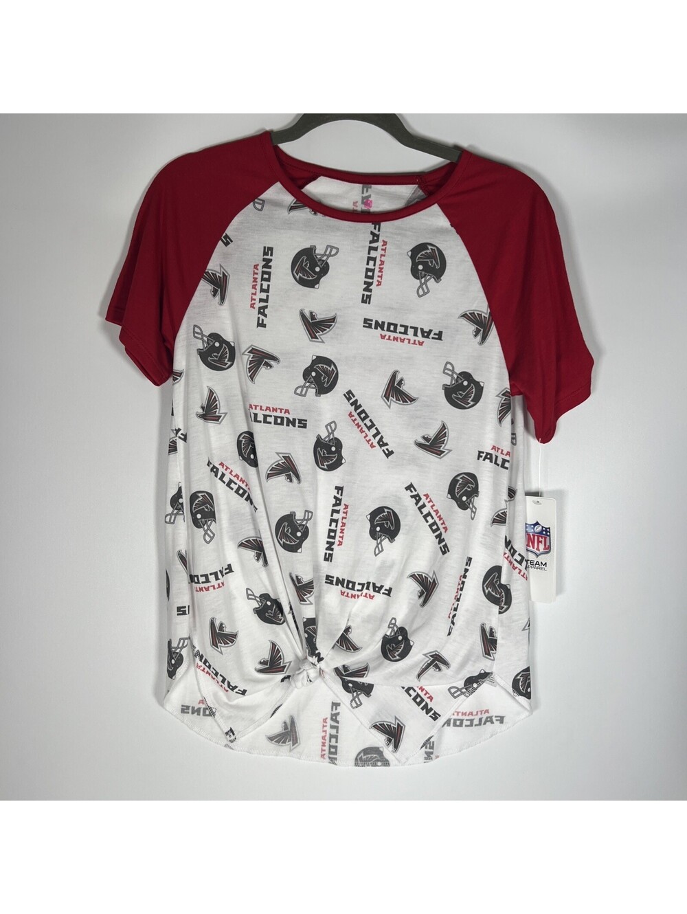 NWT NFL Teens Apparel Atlanta Falcons Twist Knot T Shirt Small 3/5
